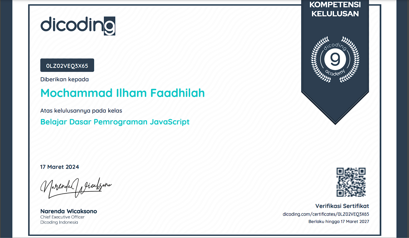 Belajar Dasar Pemrograman JavaScript